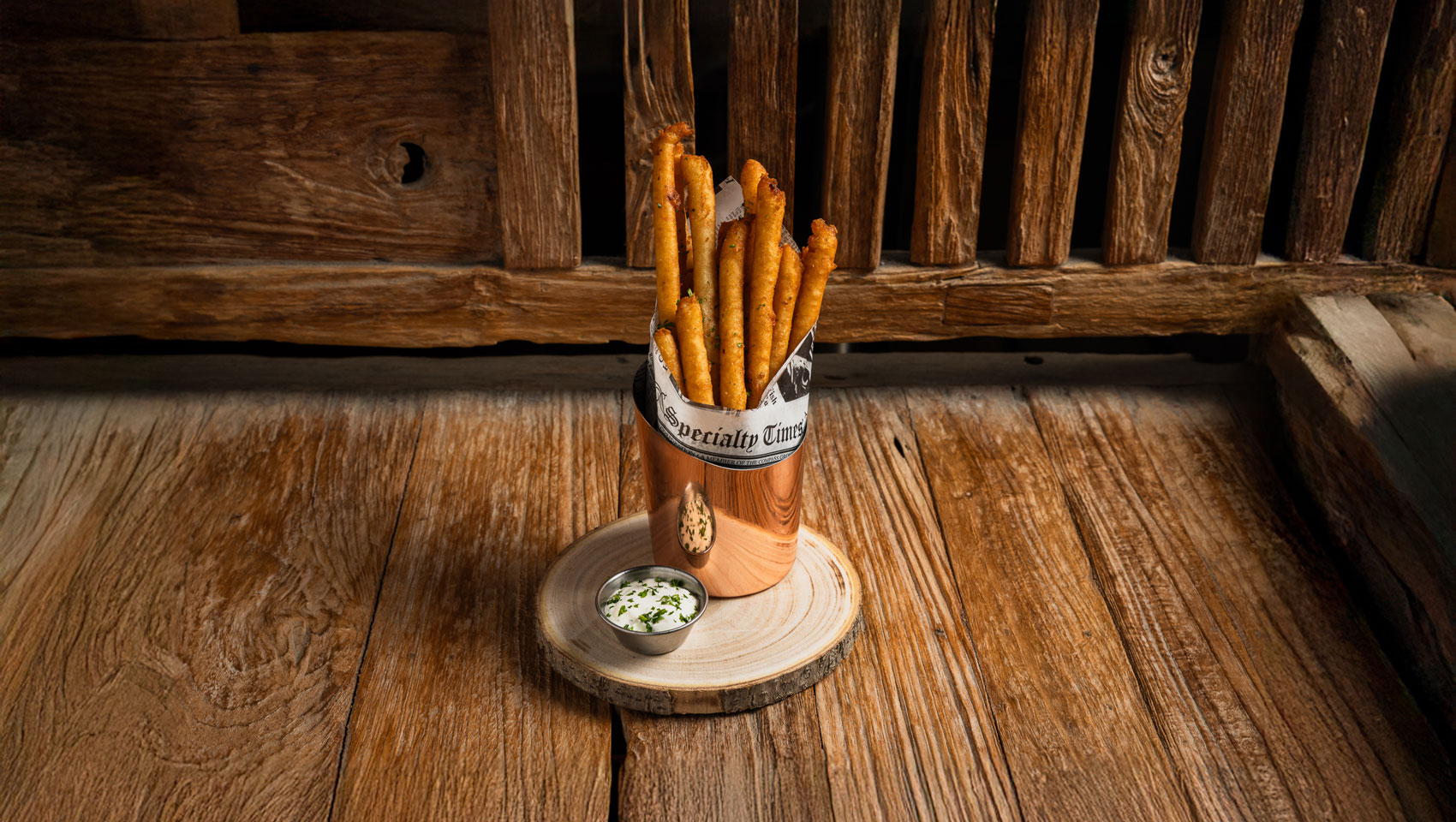 French fries available at Pier Summit Ski Lodge at Kimpton Shorebreak Resort