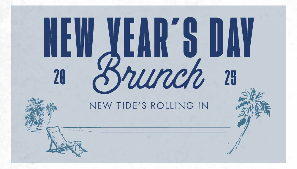 Graphic that says 'New Year's Day Brunch'